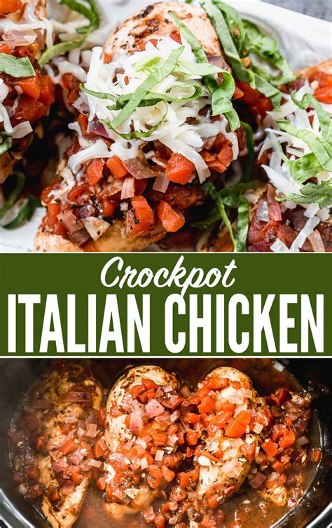 Crockpot Italian Chicken {Healthy One Pan Meal!} - WellPlated.com
