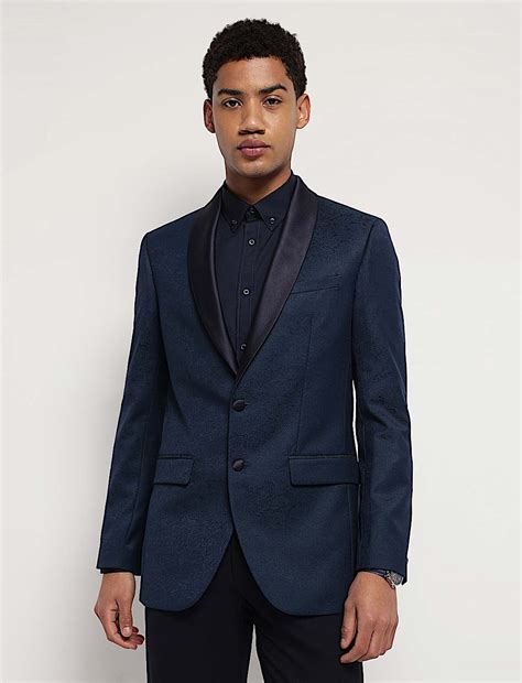 Buy Slim Fit Jacquard Single-Breasted Blazer at Marks & Spencer