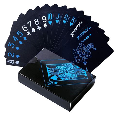 ITSYYBOO Black Playing Cards for Adults | Silver Finish Deck of Cards ...