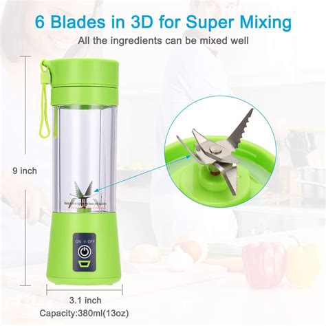 Buy SIKENAI Portable Blender, Personal Size Blender USB Juicer Cup ...