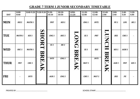 Image result for Class 7 HTML Timetable
