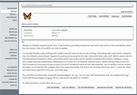 Low Contrast AO3 - Site Theme - polynods (polymorphic) - Original Work [Archive of Our Own]