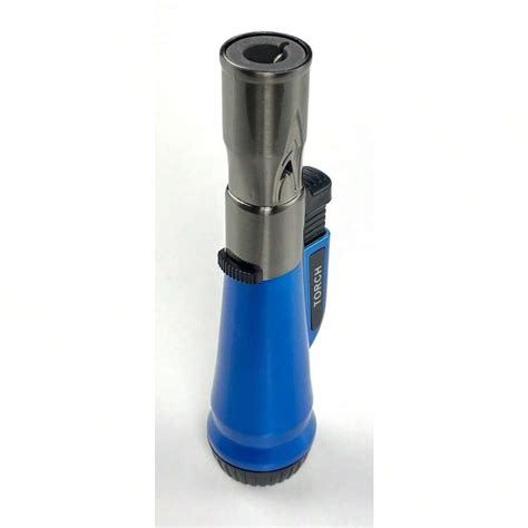 Jet Torch Flame Refillable Butane Lighter Adjustable Cigar Lighter Blue ...