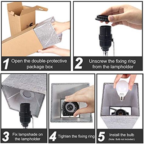 Buy Bedside Lamps for Bedrooms Set of 2 - Table Lamps for Nightstand ...