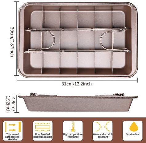 Brownie Tray Cake Pan Maker Kitchenware 【53%OFF!】