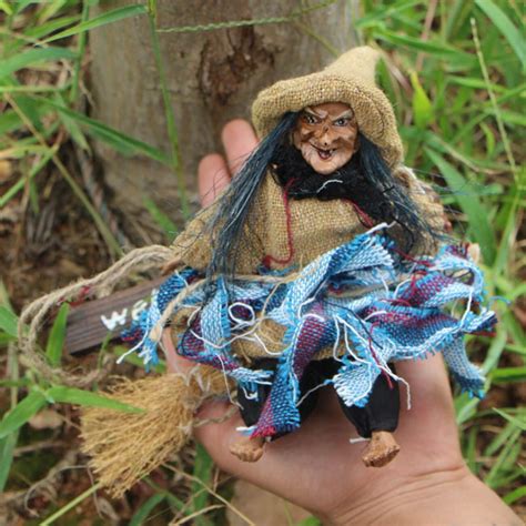 Buy Orgrimmar 2PCS Flying Witch on Broomstick Vintage Halloween Hanging ...