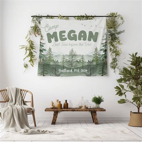 Custom Camping Bach Banner – Hiking Bachelorette & Lake Getaway Décor ...
