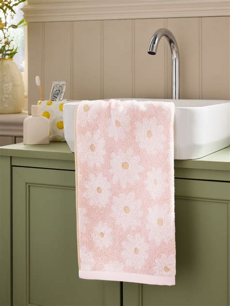 Buy Pink Daisy 100% Cotton Towels from Next India