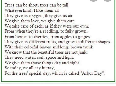 Writea paragraph about Trees Poem. - Brainly.in