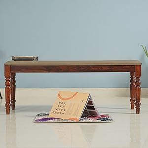 WOODEFLY Wooden 3 Seater Bench for Living Room | 3 Seater Dining Bench ...