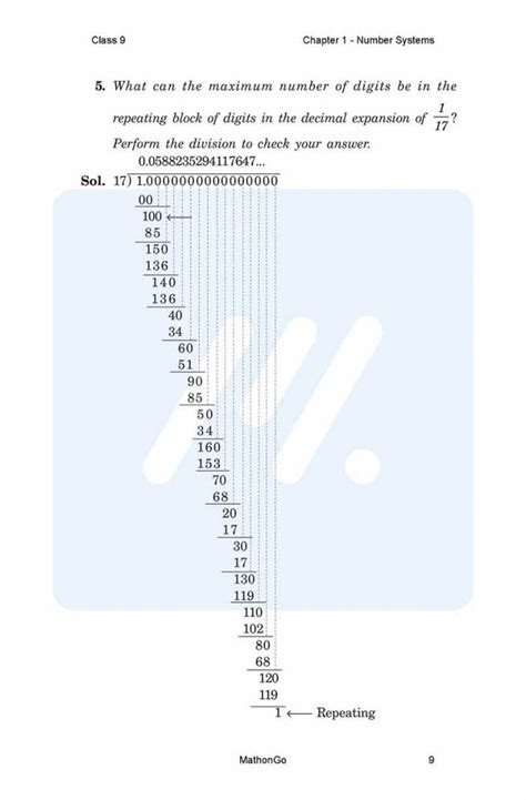 Class 9 Maths Chapter 1 Exercise 1.2 的图像结果