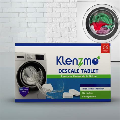 Klenzmo by Kleenest Washing Machine Cleaner Descale Tablets – 20g x 6 ...