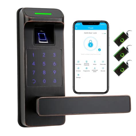 Fingerprint Keyless Entry 5 in 1 Smart Door Lock with Touchscreen ...