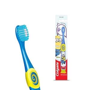 Colgate Kids (2+ years) Minion Toothbrush, Extra Soft with Tongue ...