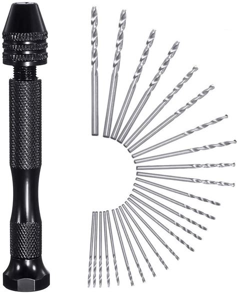 Sirius&Co Hand Twist Drill Bits Set,Precision Pin Vise Micro Mini Twist ...