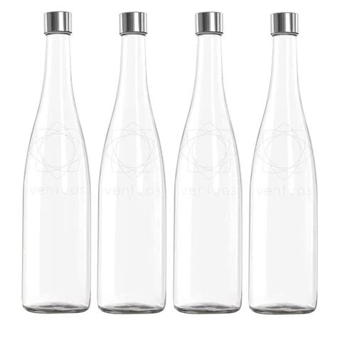 Ventuos -Glass Water Bottle 750 Ml Plain Narrow Mouth For Beverages ...