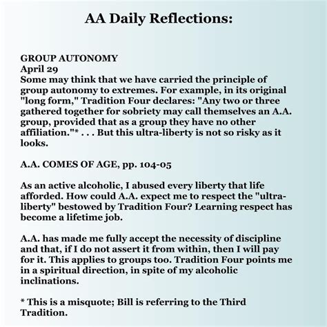 AA Daily Reflections : r/soberfactory