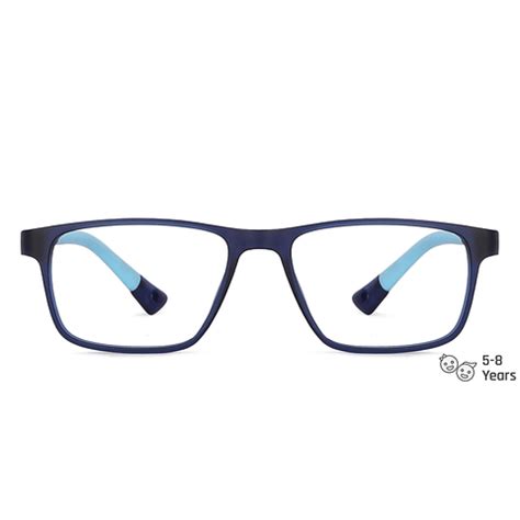 Buy Kids Glasses: Matte Blue Transparent Blue Sky Blue Full Rim ...