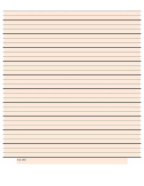 Free Printable Lined Paper Template