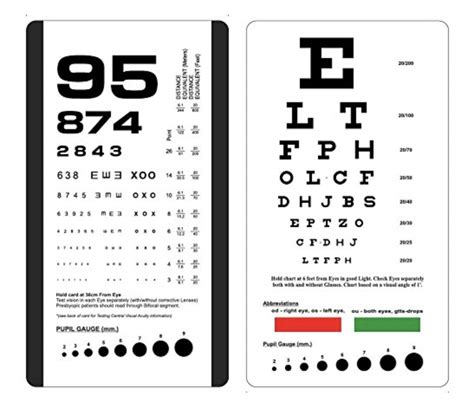 KSIPL Snellen And Rosenbaum Pocket Eye Chart-Pack Of 2 Cards : Amazon ...