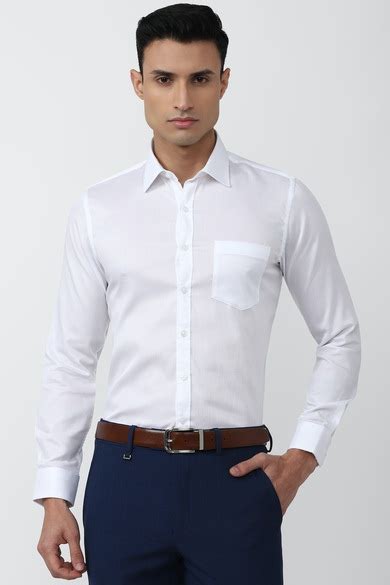 Buy Men White Slim Fit Solid Full Sleeves Wedding Shirt Online - 802805 ...