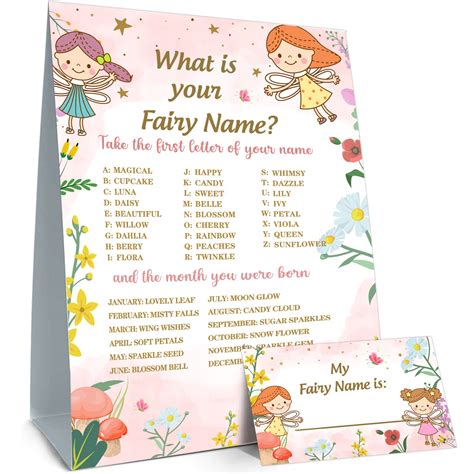 Female Fairy Names And Meanings New Baby Girl/Boy Name Meaning Print
