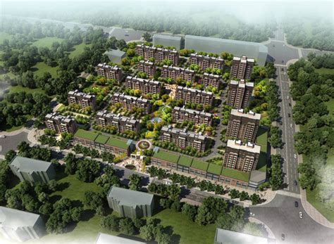 淄博周村住宅规划3dmax 模型下载-光辉城市