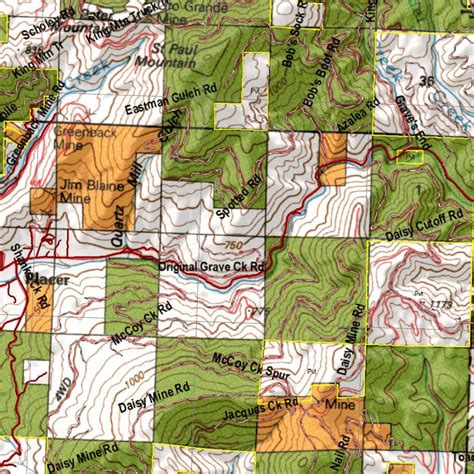 Oregon Hunting Unit 29, Evans Creek Land Ownership Map by HuntData LLC ...