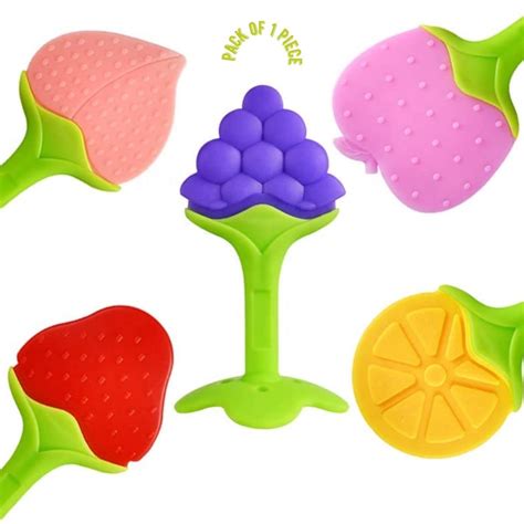 Buy Dr Dad Silicone Fruit Shape Teether Pack of 1 Pc | Food Grade Soft ...
