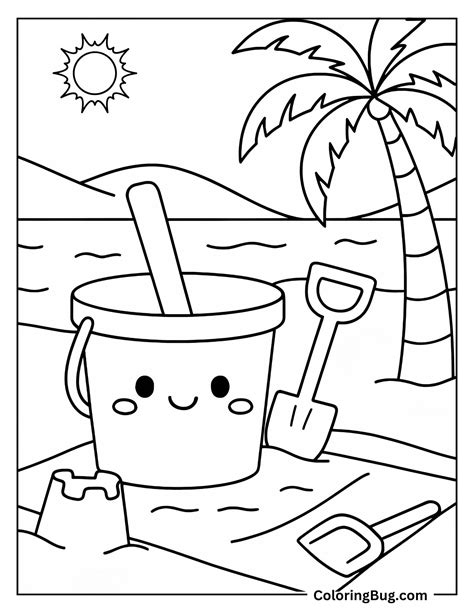 Summer beach coloring pages – Artofit