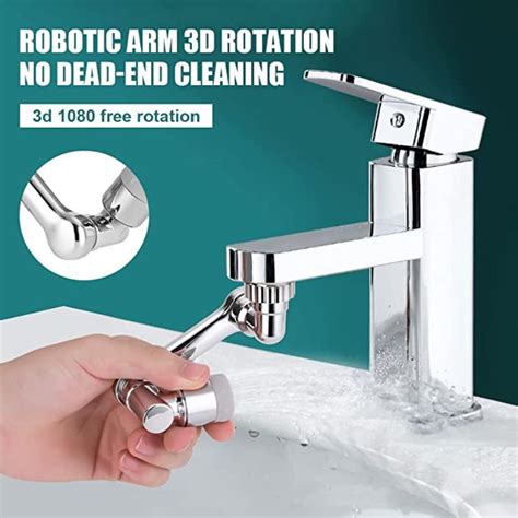 Faucet Extender Universal 1080° Swivel Robotic Arm Swivel Extension Fa ...