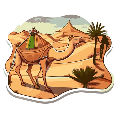 Camels In The Desert Clipart