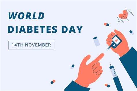 Flat world diabetes day background | Free Vector