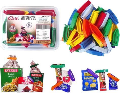 Buy KITSEN 35 Clips, 3 Different Sizes, Plastic Multipurpose Airtight ...