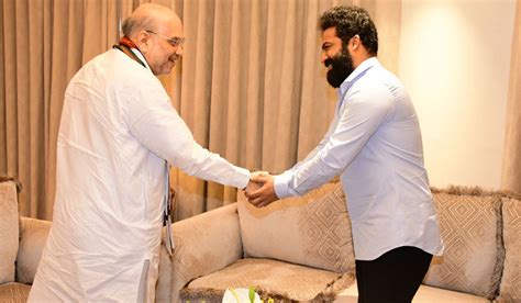 Amit Shah meets Telugu actor Junior NTR during Telangana visit ...