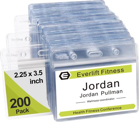 Fushing 200 Pcs Clear Plastic Horizontal Name Tag India | Ubuy