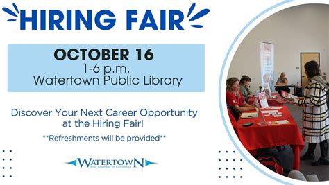 Hiring Fair, Watertown Public Library, 16 October 2025 | AllEvents