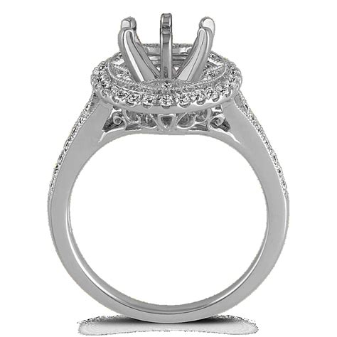 Round Diamond Halo Vintage Engagement Ring with Pave Setting | Shane Co.