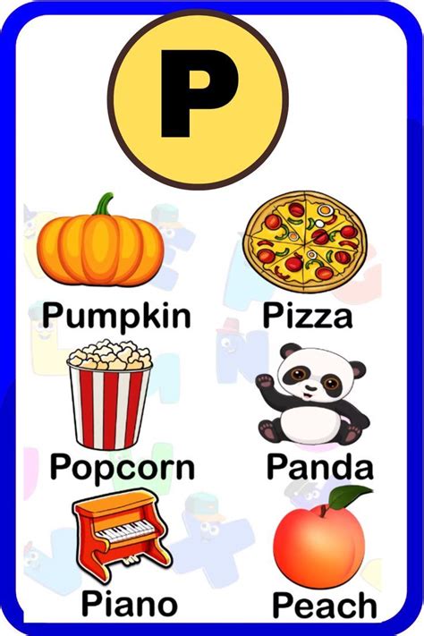 Words That Start With P | P Words For Kids | P Words