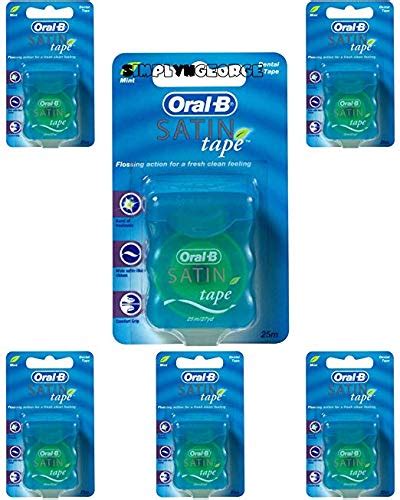Buy Oral-B Statin Tape Dental Floss 25m (6 Units) by Oral-B Satin Tape ...