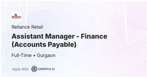 Assistant Manager - Finance (Accounts Payable) Job | Gurgaon | Junior