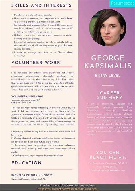 Image result for Entry Level Resume Summary Sample