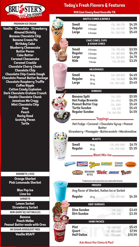 Bruster's Real Ice Cream in Knoxville, Tennessee, United States