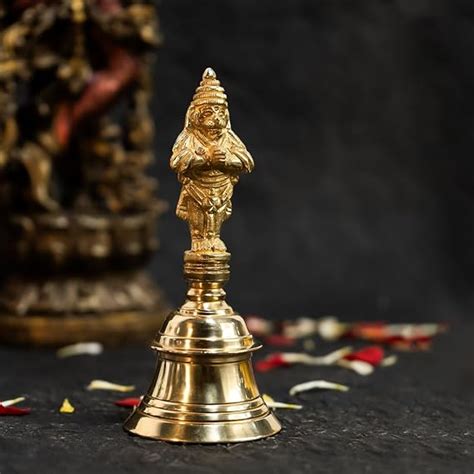 Ekhasa 100% Pure Brass Ghanti for Pooja (Size: 12.5 cm, 5 inch) | Puja ...