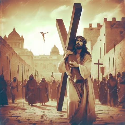 Premium Photo | Jesus carrying the cross in Jerusalem 10