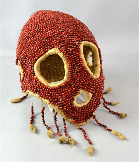 Sold Price: Nigerian Juju head mask, decorated with red beads - June 4 ...