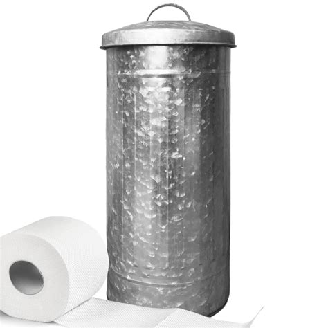 Buy Autumn Alley Farmhouse Galvanized Metal Free Standing Toilet Paper ...
