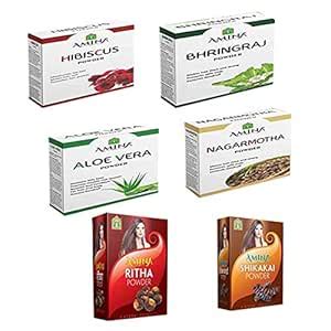 Buy Amina Combo of NagarMotha Hibiscus Aloe Vera Bhringraj Sheekakai ...