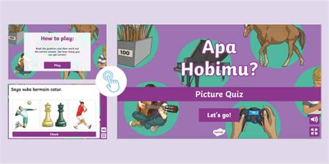 Identifying Preferences Quiz - Indonesian Sports and Hobbies