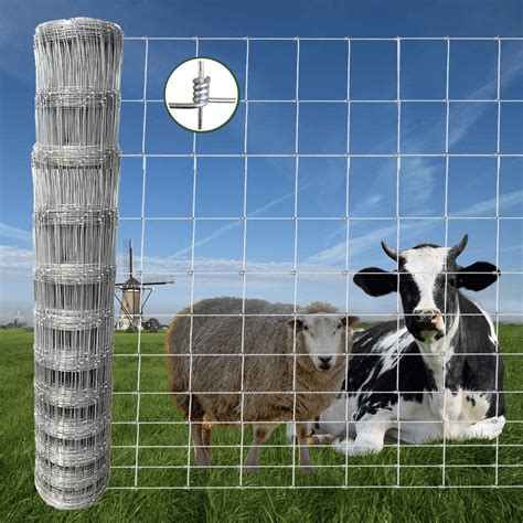 Farm Fence 6ft x 100ft Heavy Zinc Coating Field Wire Fencing, Deer Fence, Galvanized Livestock ...